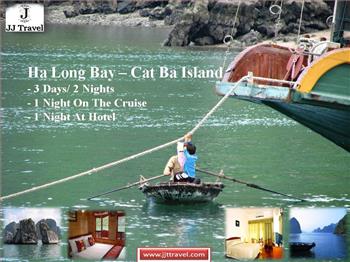Ha Long Bay (3 days / 2 nights) – 1 night on cruise & 1 night at hotel in Cat Ba Island